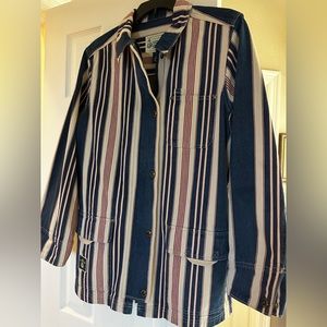 Barn-style coat by Lauren Jeans Company. A sturdy heavy weight cotton twill.